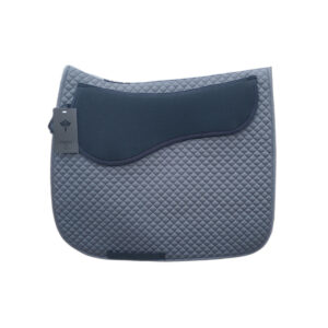 Equest cotton classic trykfordelende sadelunderlag korrektionsunderlag med indlæg i grå