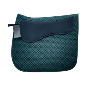 Equest cotton classic trykfordelende sadelunderlag korrektionsunderlag med indlæg i mørk grøn