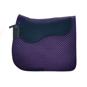 Equest cotton classic trykfordelende sadelunderlag korrektionsunderlag med indlæg i lilla